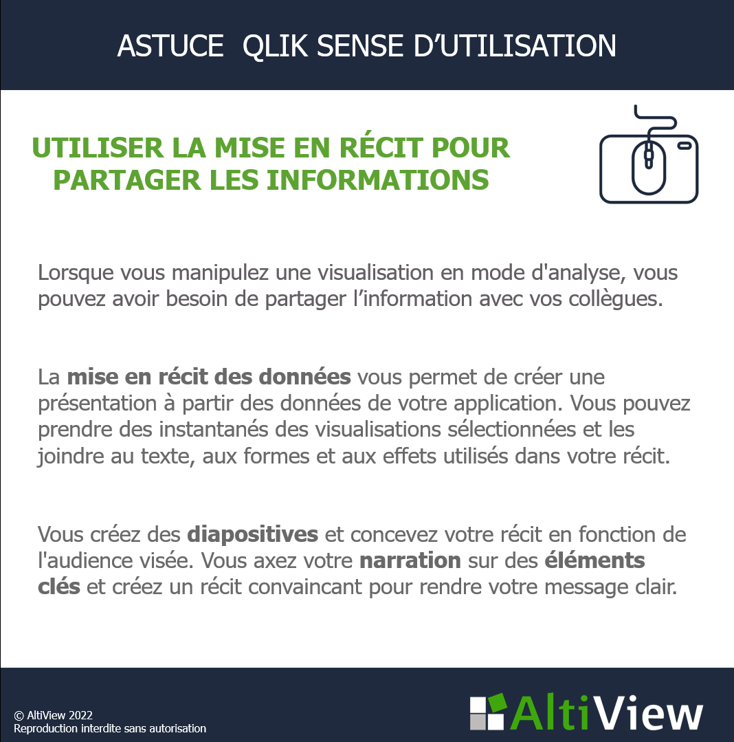 Bonnes pratiques Qlik Sense - Mise en récit