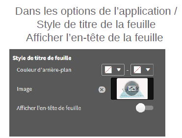 Activer/désactiver le titre de la feuille