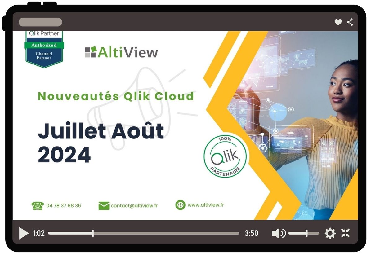 Vignette Vidéo - Nouveautés Qlik Cloud Juillet et Aout 2024